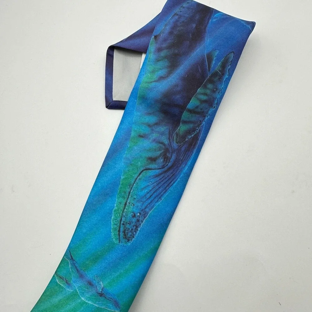 Ralph Marlin Necktie Blue Ocean Humpback Whale Scientist‎ Biologist Marine Life